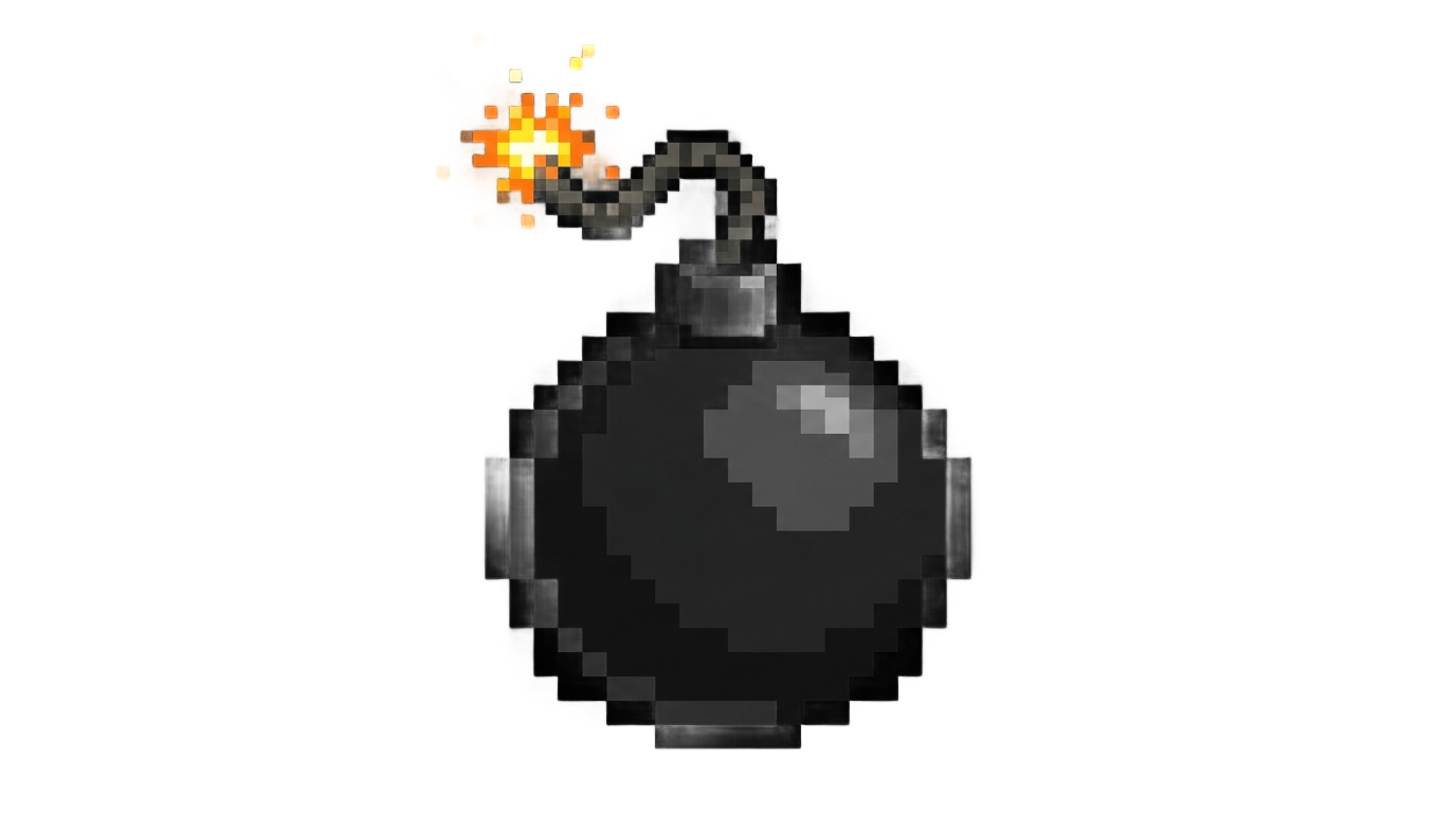 bomb pixel art png PNG transparent background