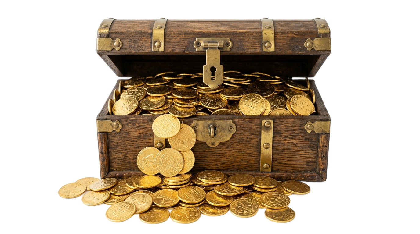 gold coin box png PNG transparent background
