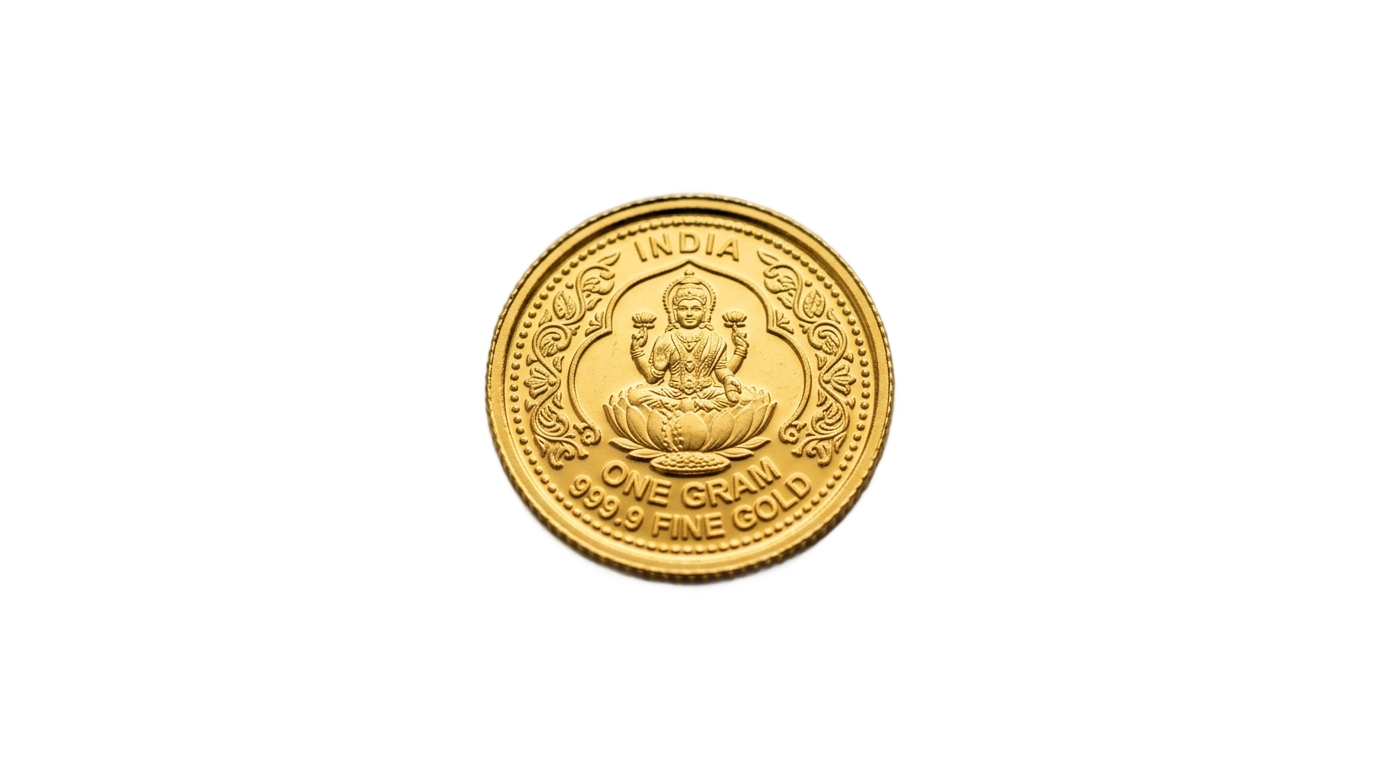 1 gm gold coin png PNG transparent background