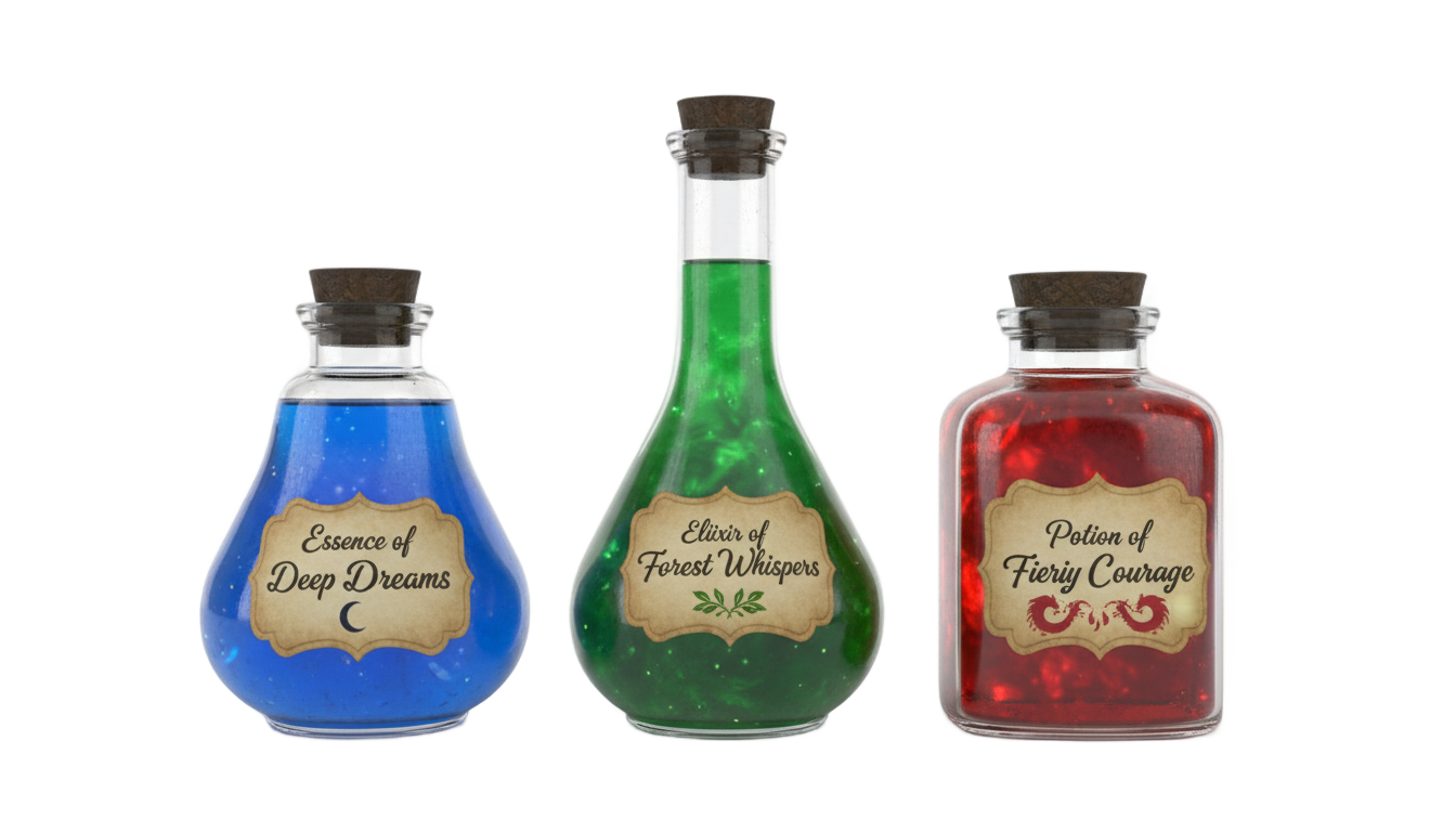 potion bottles png PNG transparent background