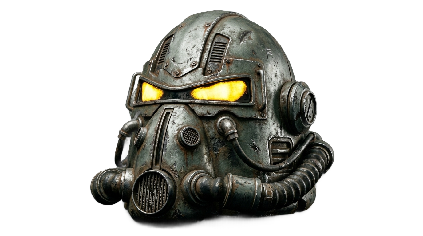 fallout power armor helmet png PNG transparent background