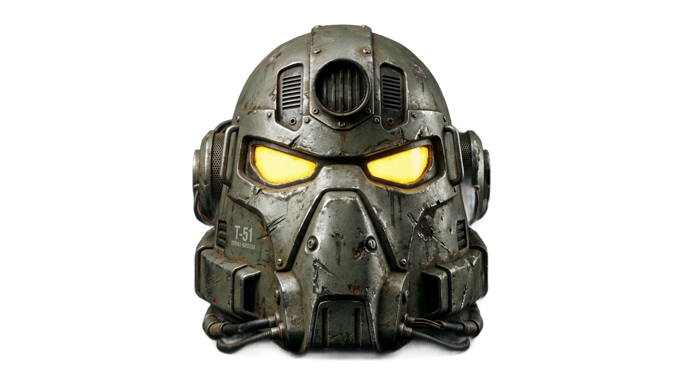 fallout power armor helmet png PNG transparent background