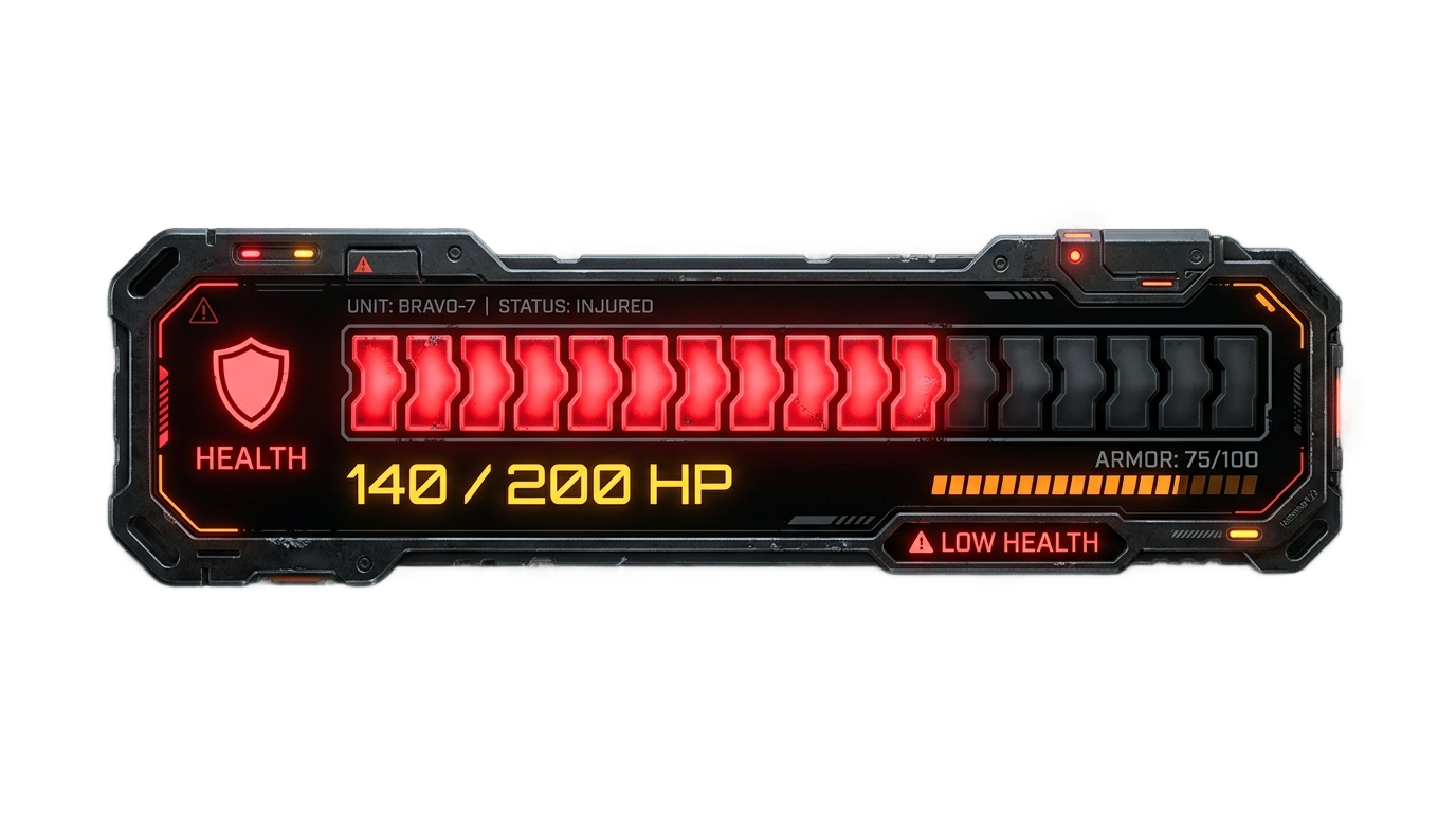 warzone health bar overlay png PNG transparent background