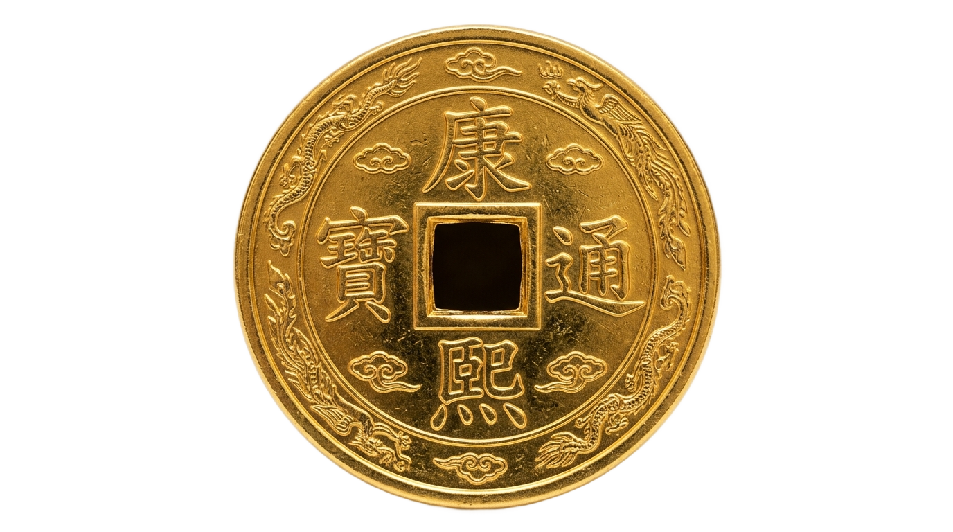 chinese gold coin png PNG transparent background