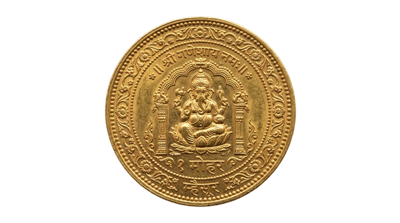 indian gold coin png PNG transparent background