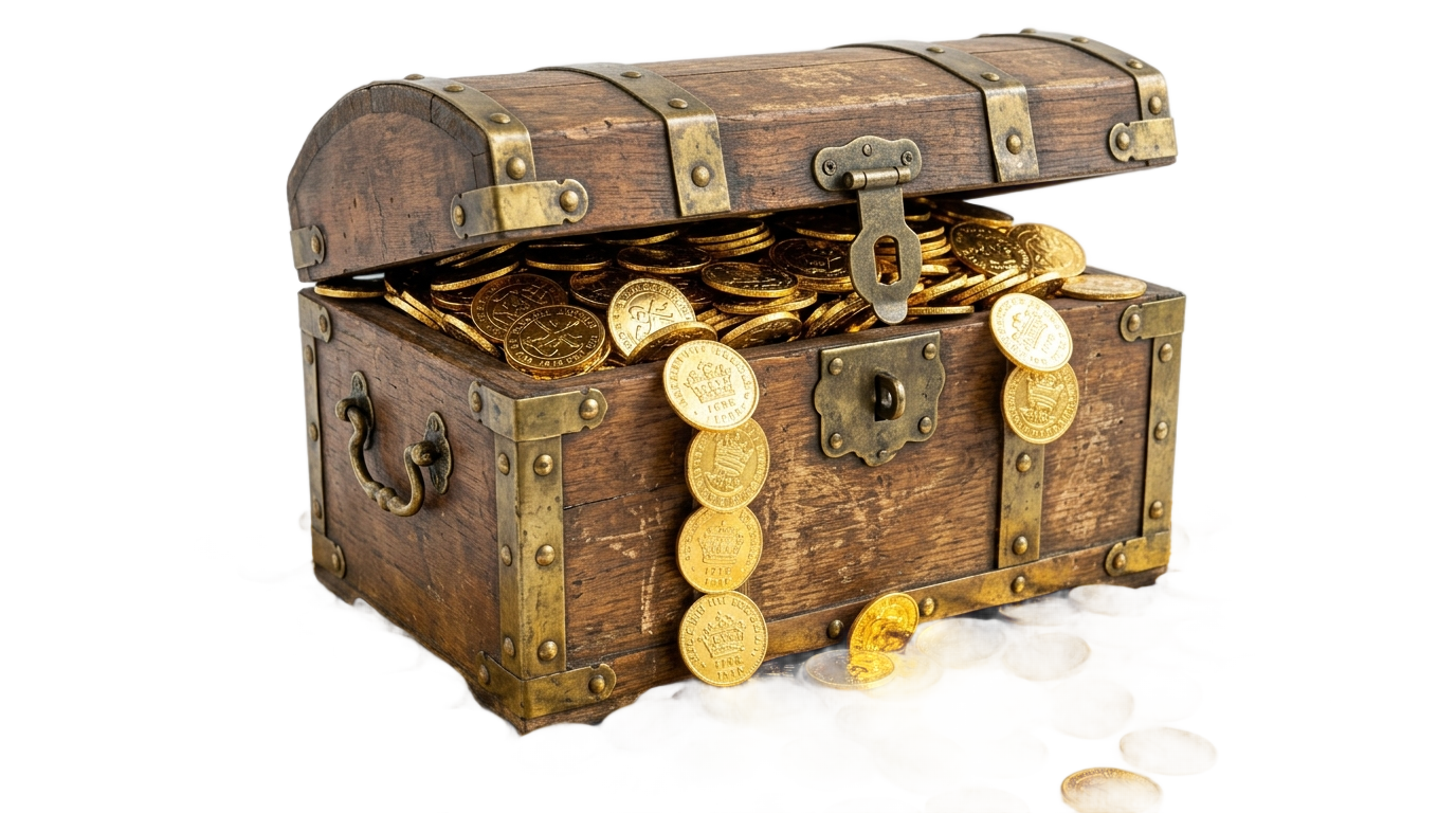 gold coin box png PNG transparent background