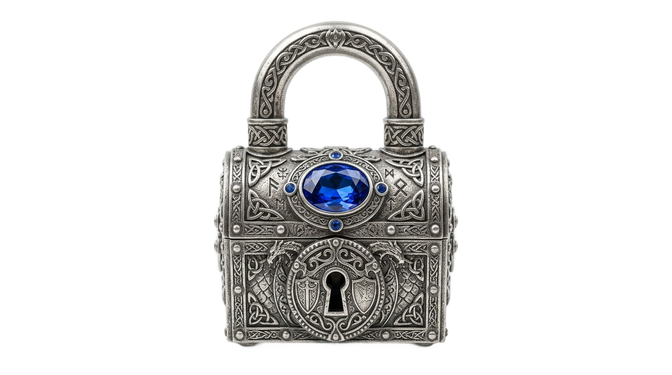 blue gem lock png PNG transparent background