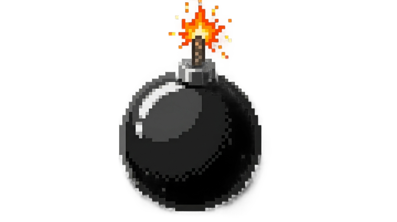 bomb pixel art png PNG transparent background