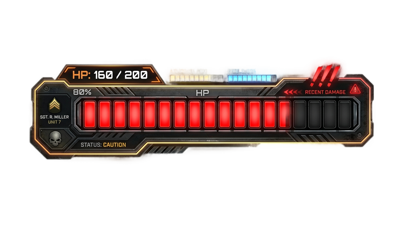 warzone health bar overlay png PNG transparent background