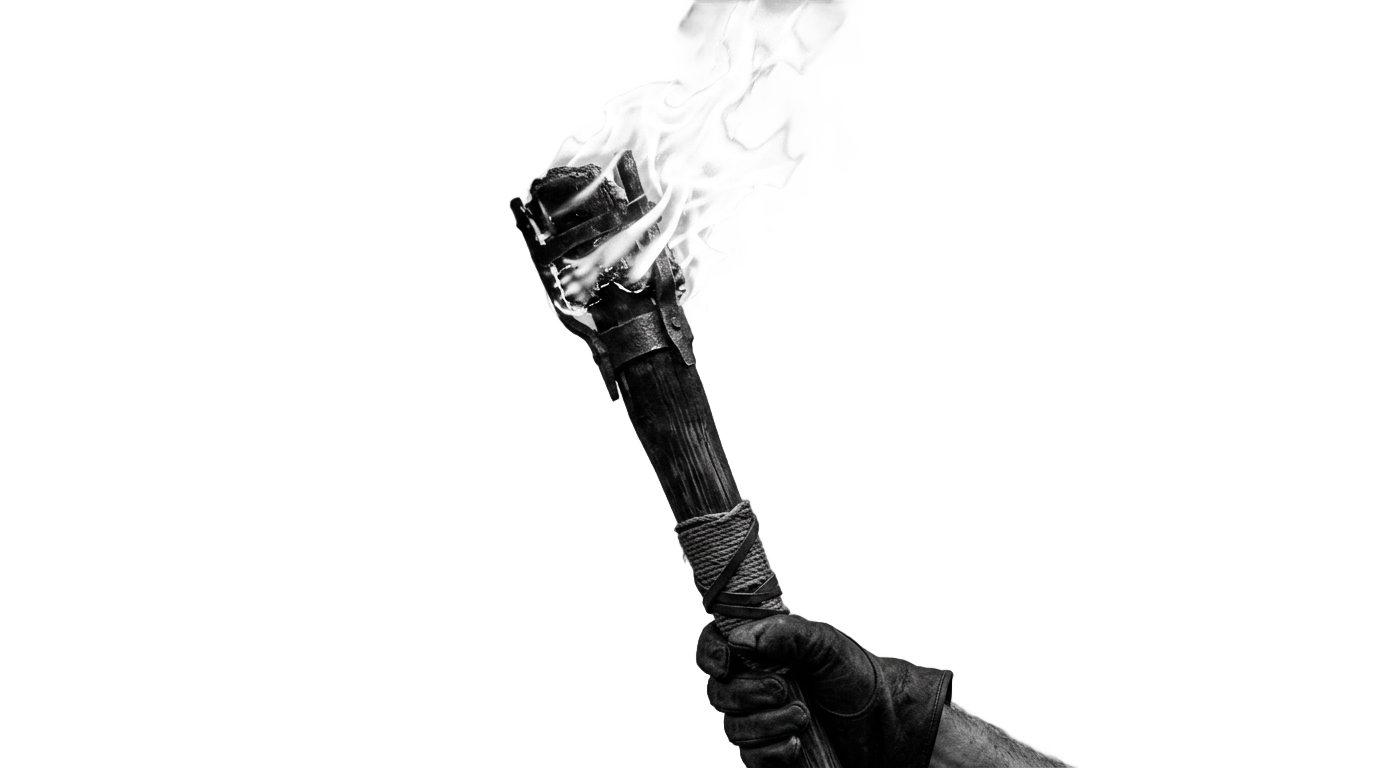 torch png black and white PNG transparent background