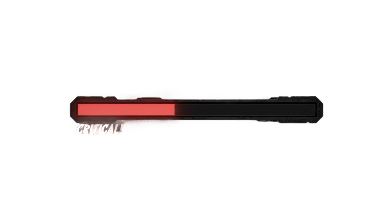 low health bar png PNG transparent background