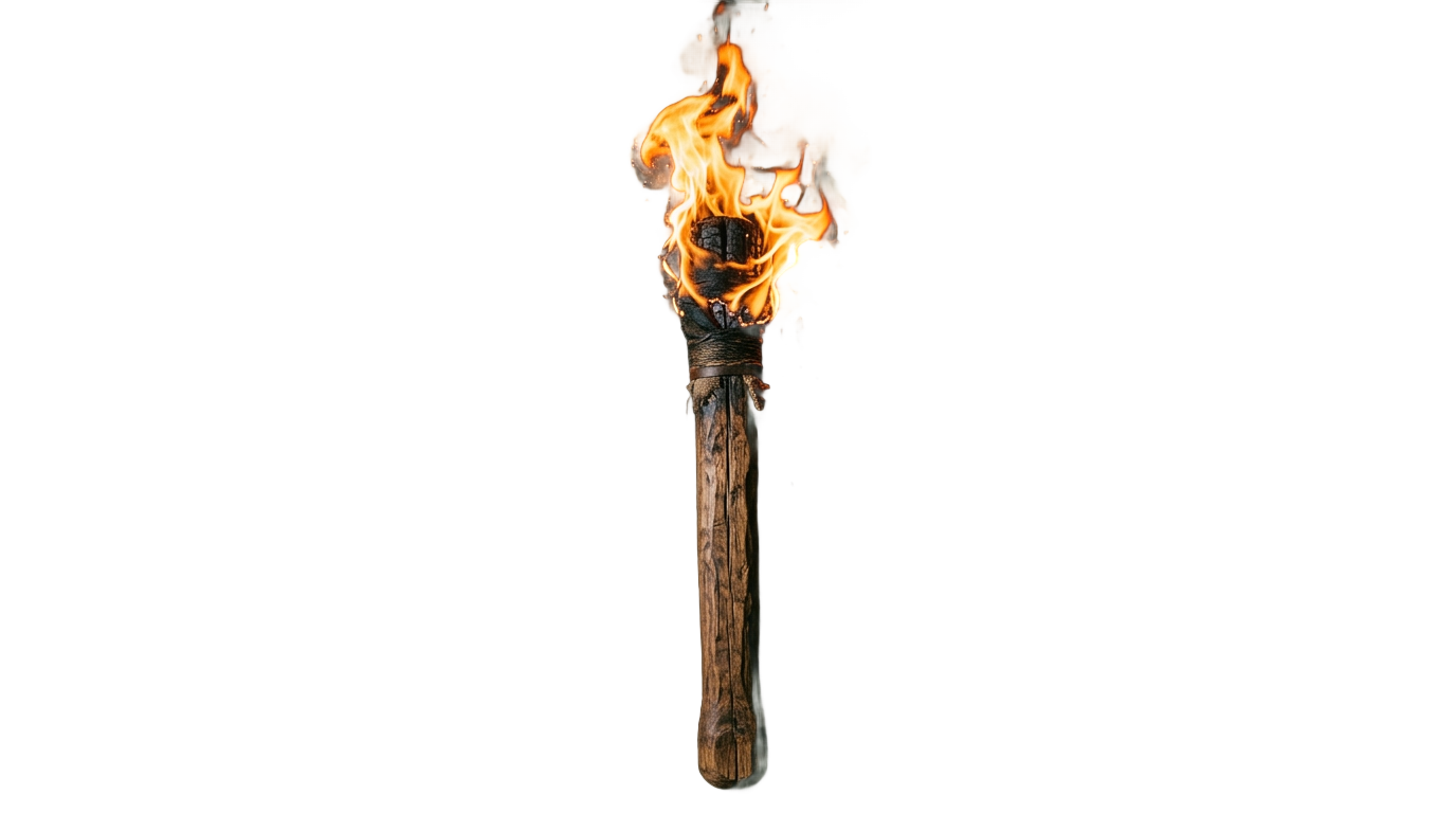 wooden torch png PNG transparent background
