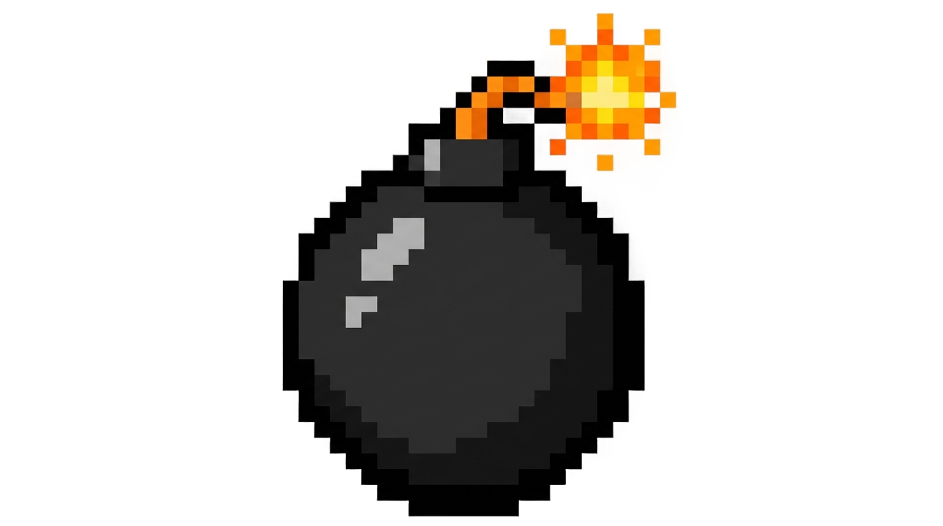 pixel bomb png PNG transparent background
