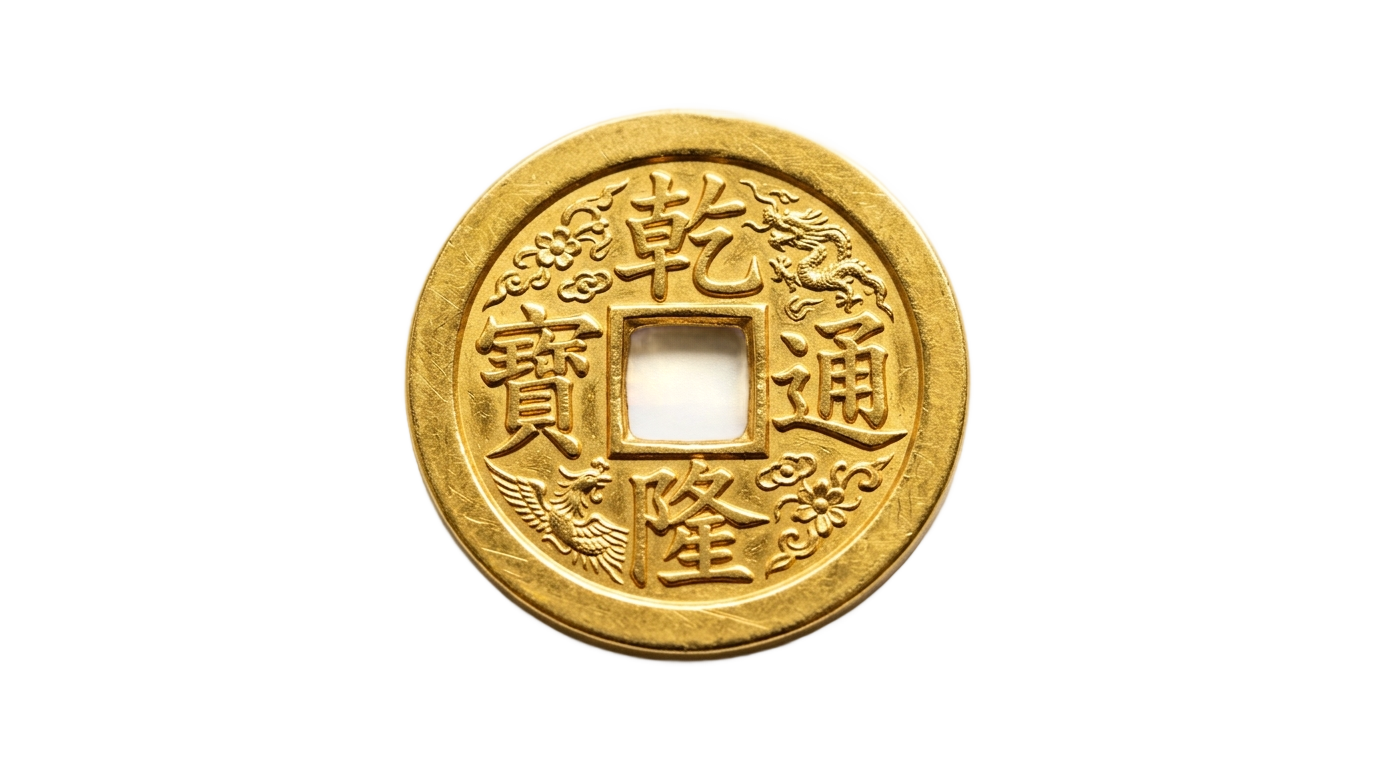 chinese gold coin png PNG transparent background
