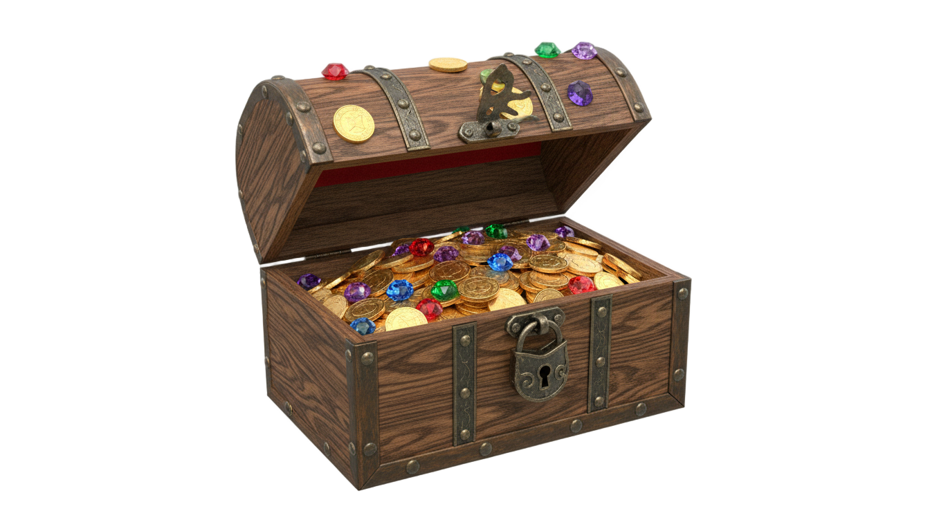 open treasure chest png PNG transparent background