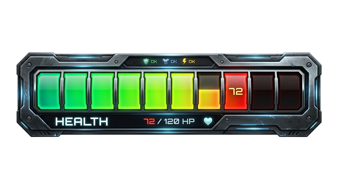 health bar ui png PNG transparent background