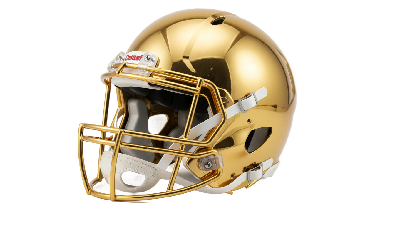 gold football helmet png PNG transparent background