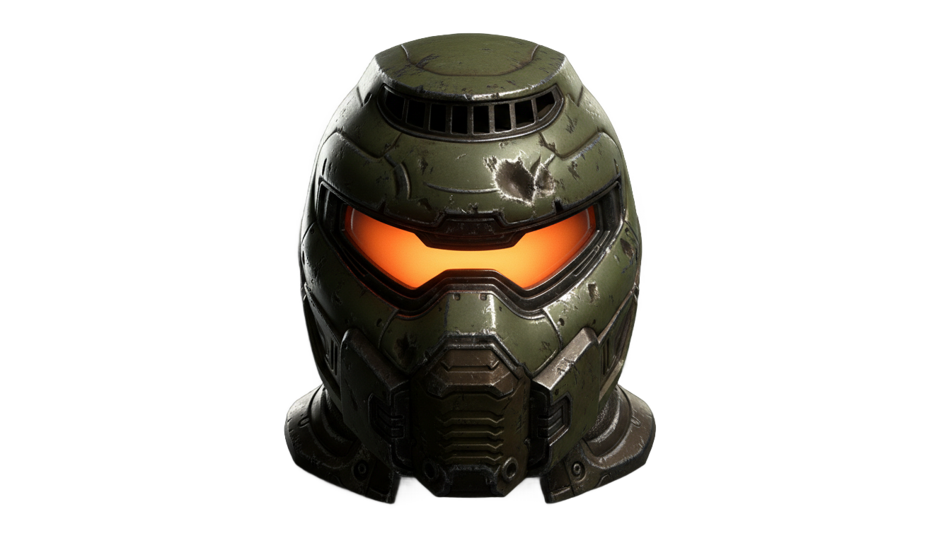 doom slayer helmet png PNG transparent background