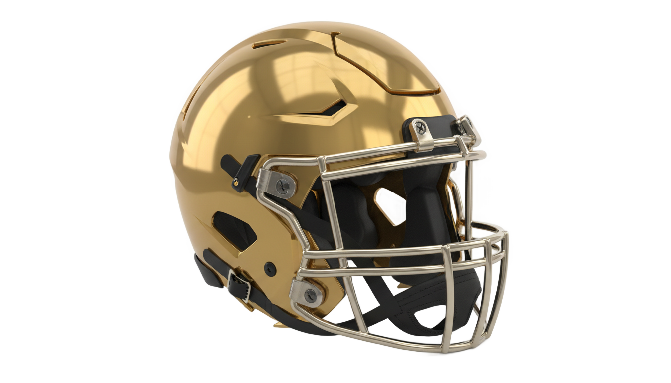 gold football helmet png PNG transparent background