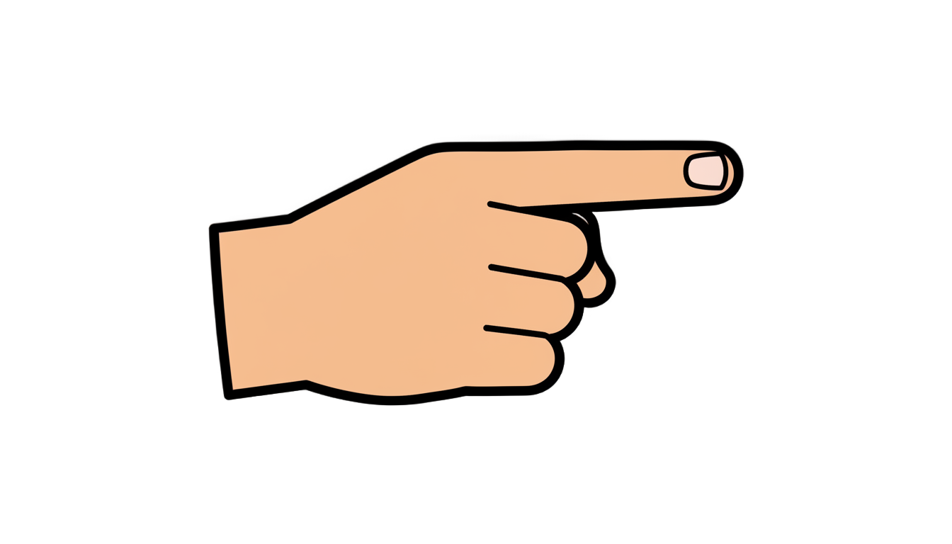 hand pointing illustration png PNG transparent background