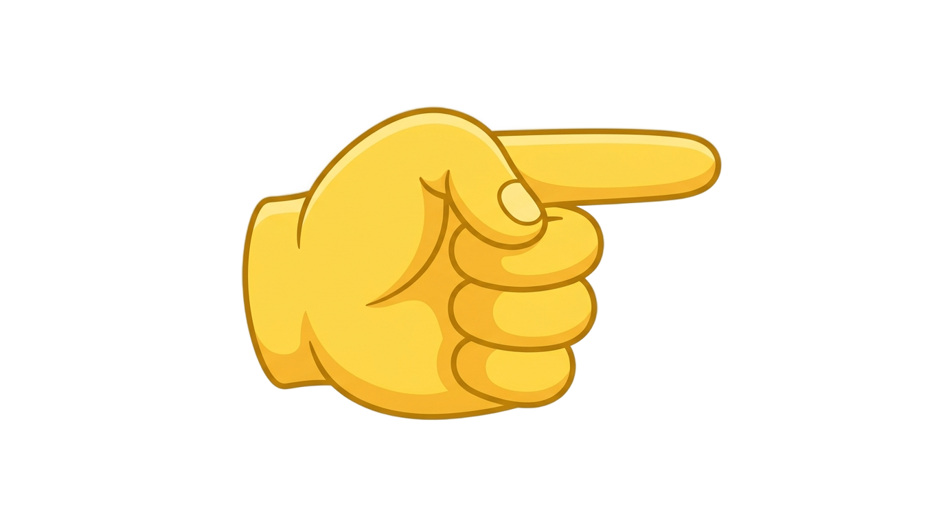 pointing hand emoji png PNG transparent background