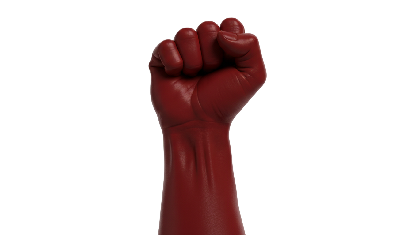 red fist png PNG transparent background
