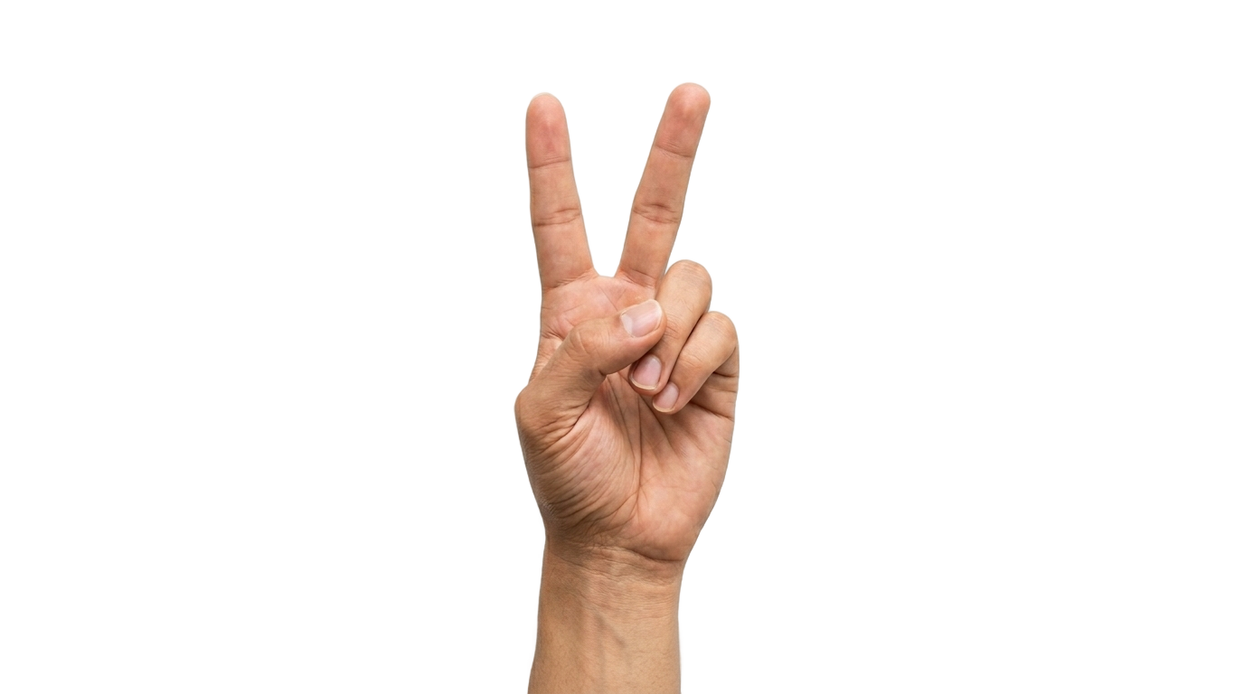 victory sign png PNG transparent background