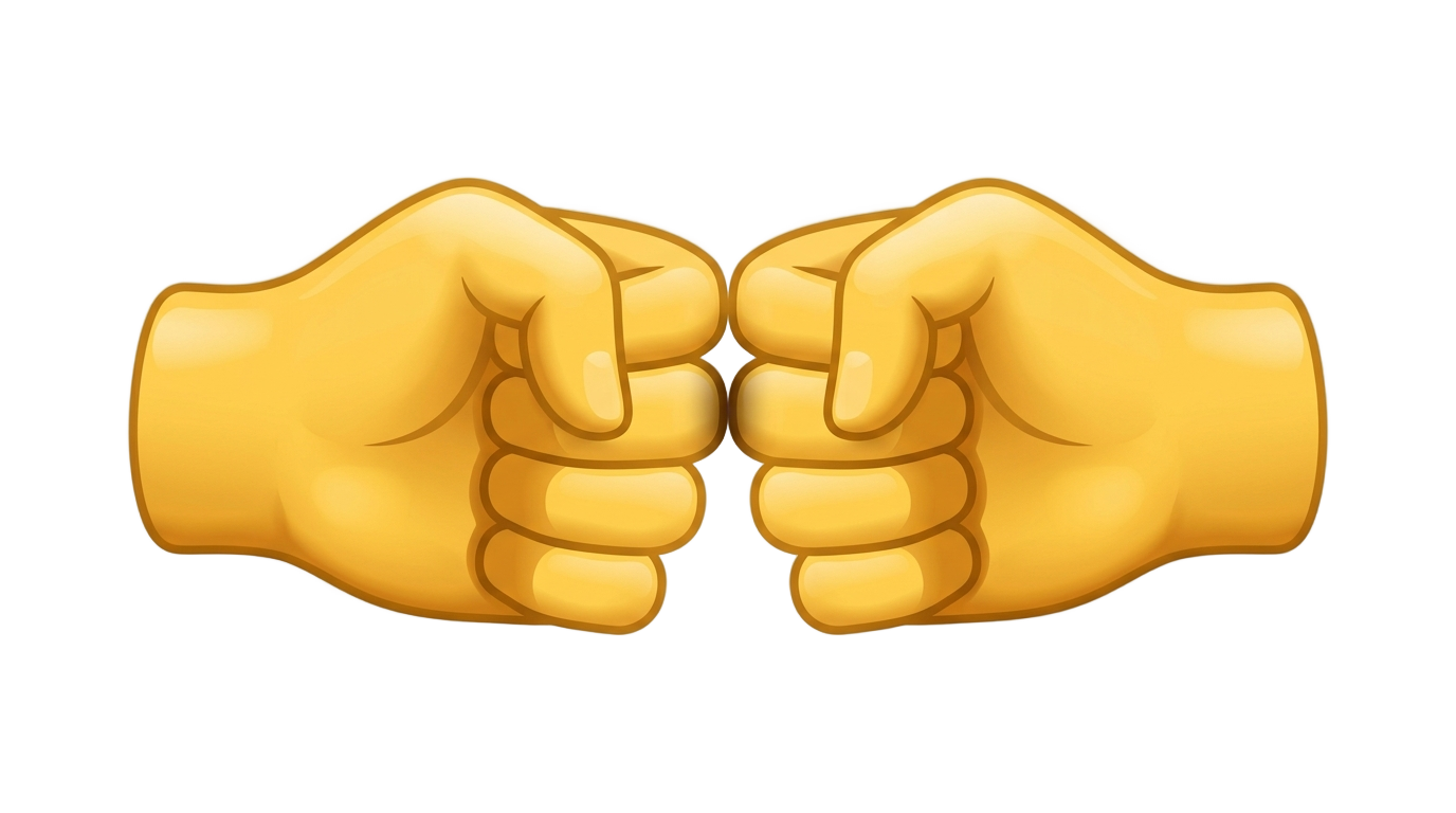 fist bump emoji png PNG transparent background