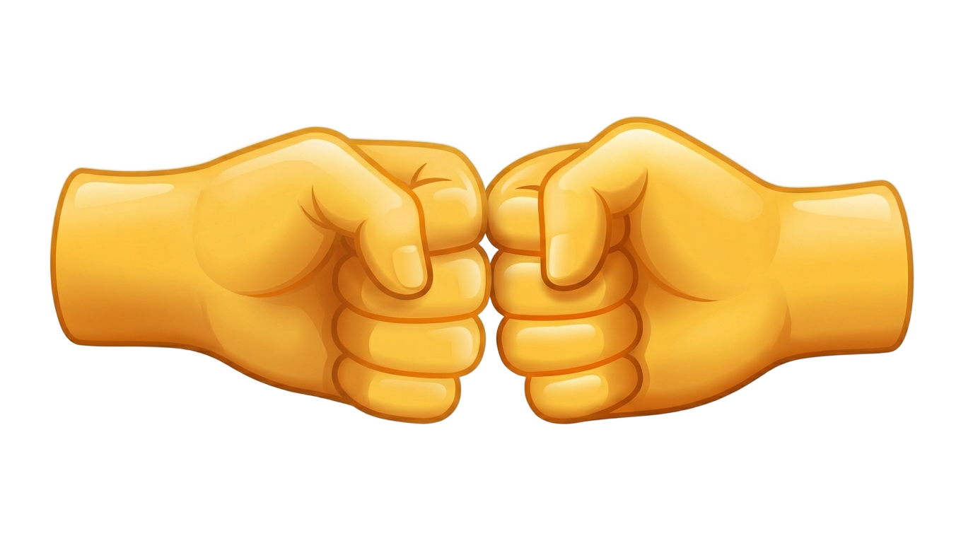 fist bump emoji png PNG transparent background