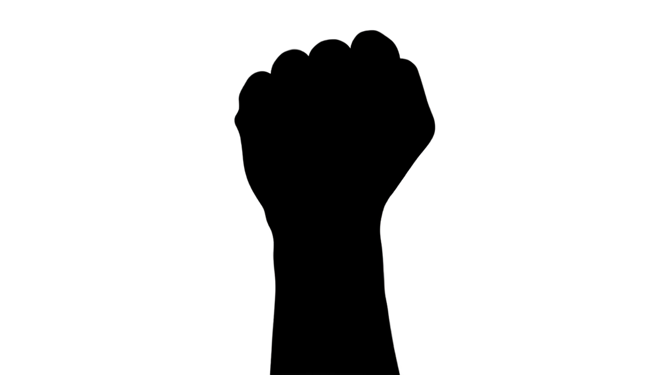 fist silhouette png PNG transparent background