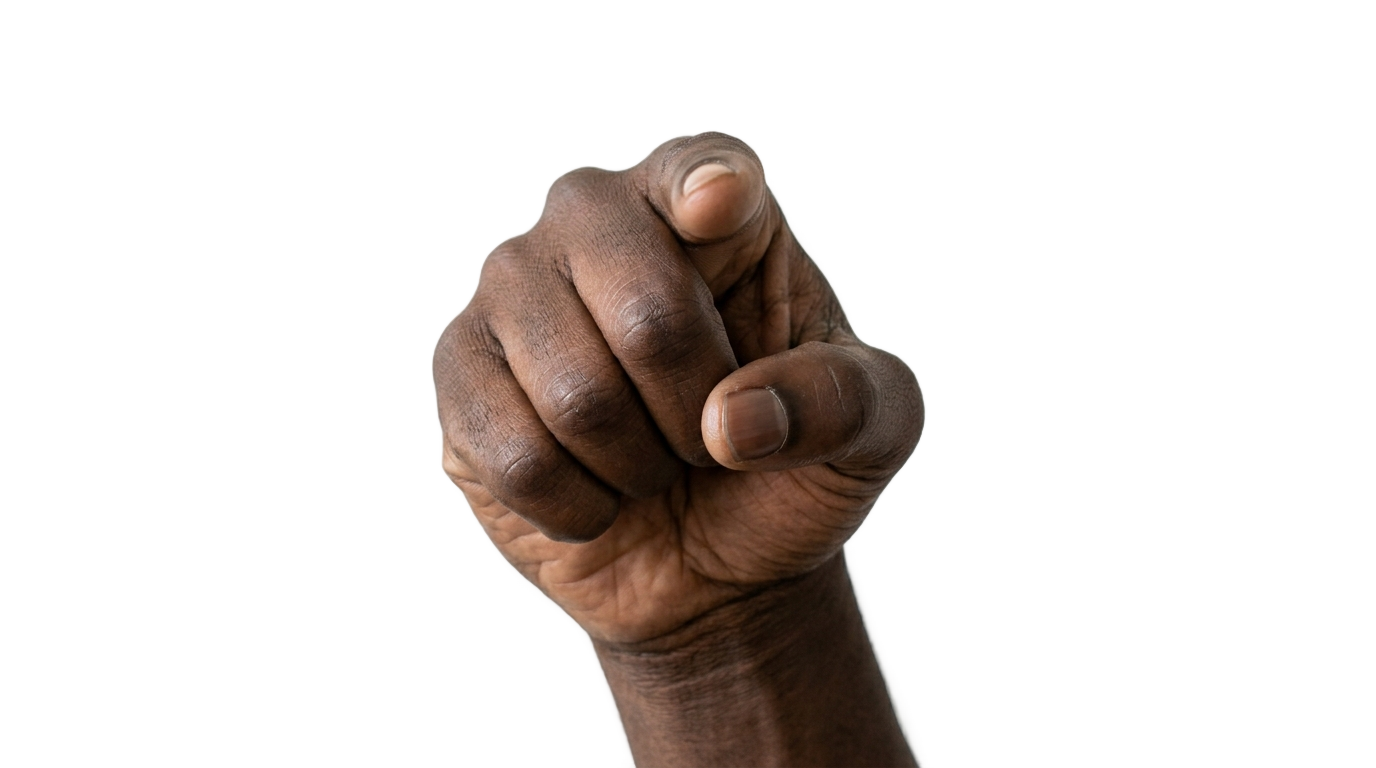 black hand pointing png PNG transparent background