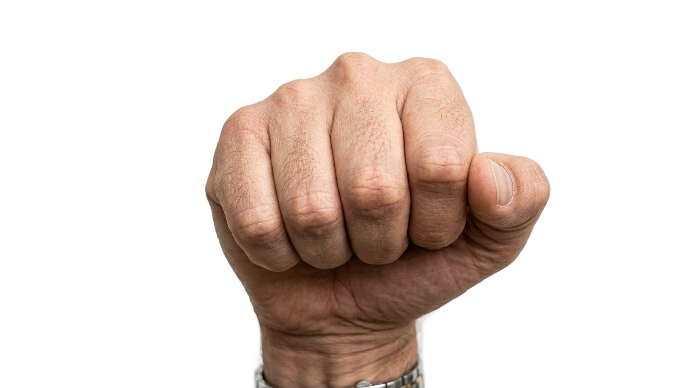 fist front view png PNG transparent background