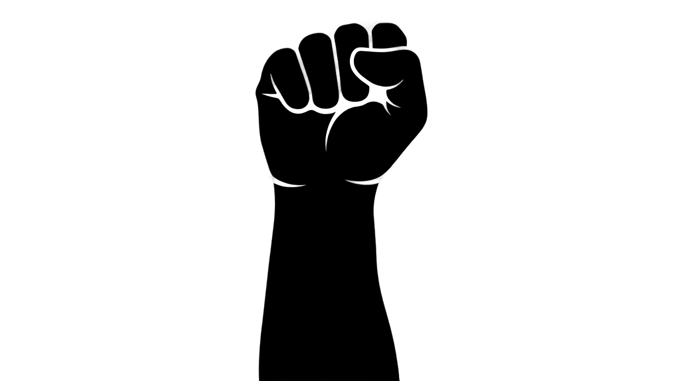 raised fist silhouette png PNG transparent background