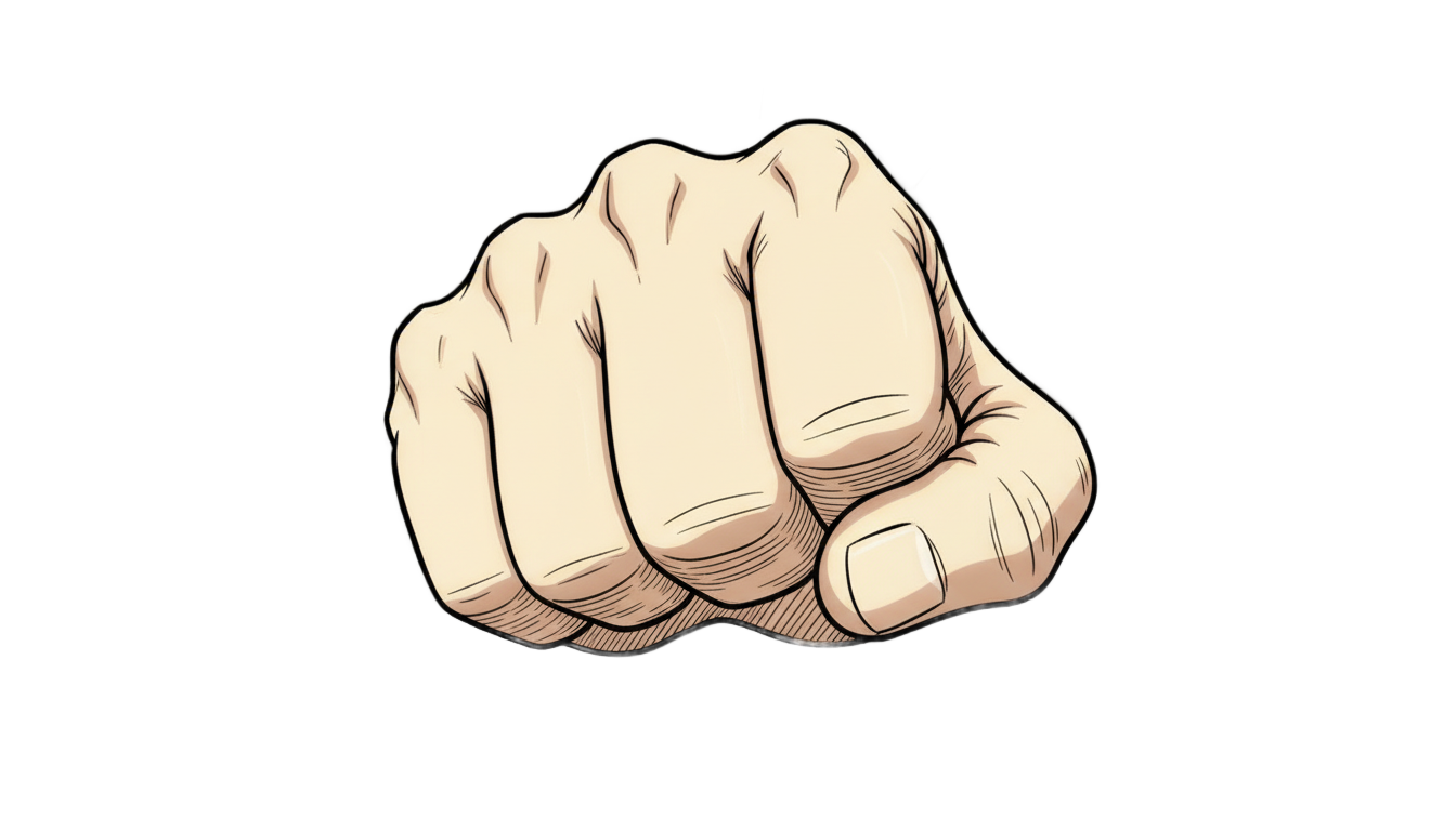 fist png anime PNG transparent background