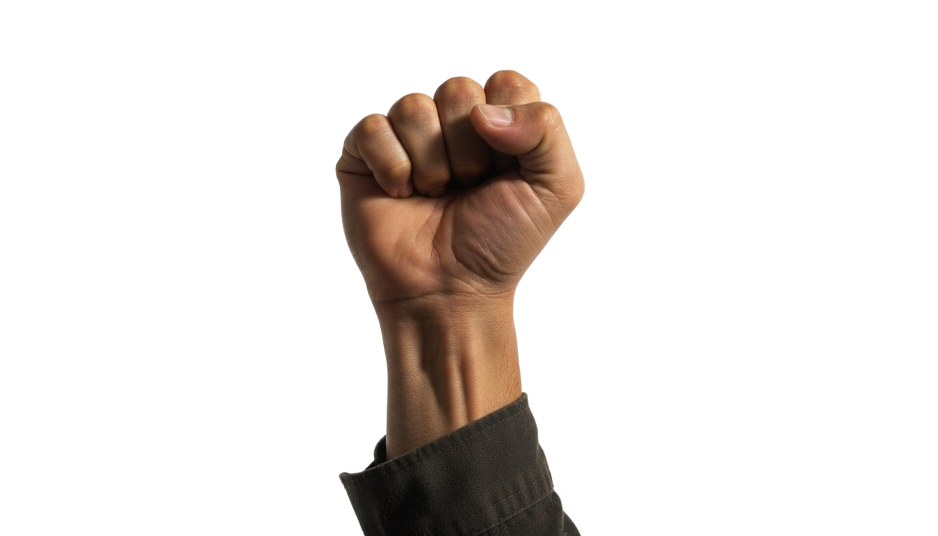 raised fist png PNG transparent background