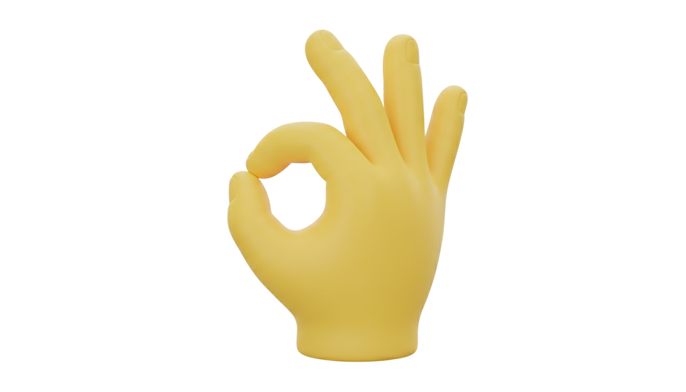 ok hand emoji png PNG transparent background