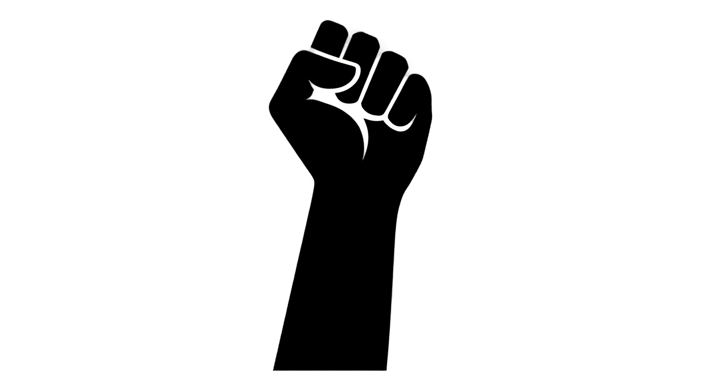 raised fist silhouette png PNG transparent background