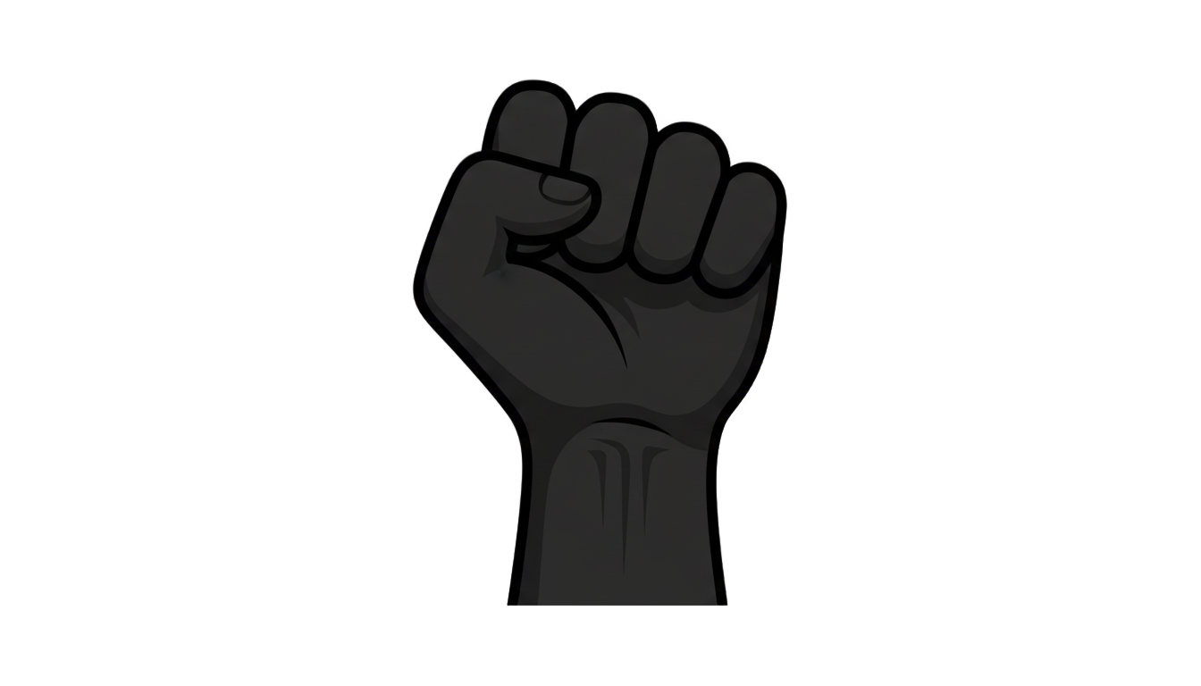 black fist emoji png PNG transparent background