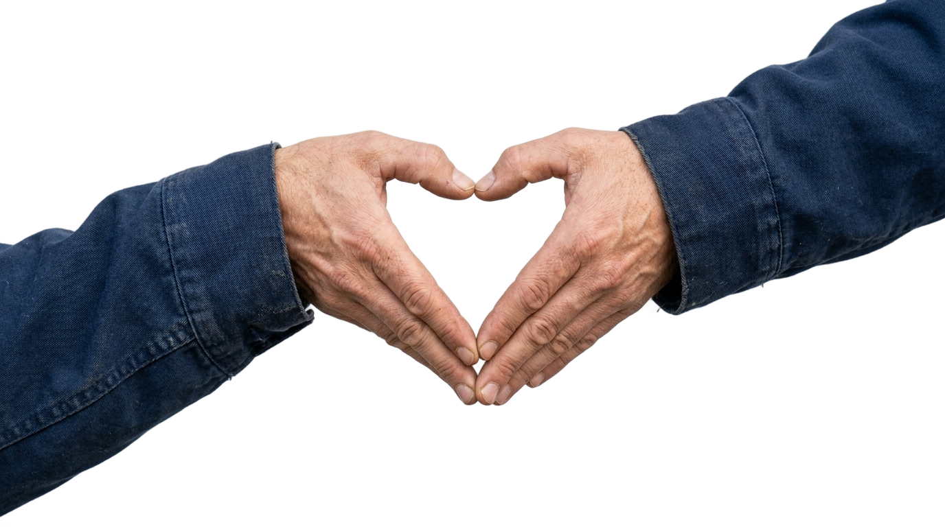 michael myers heart hands png PNG transparent background