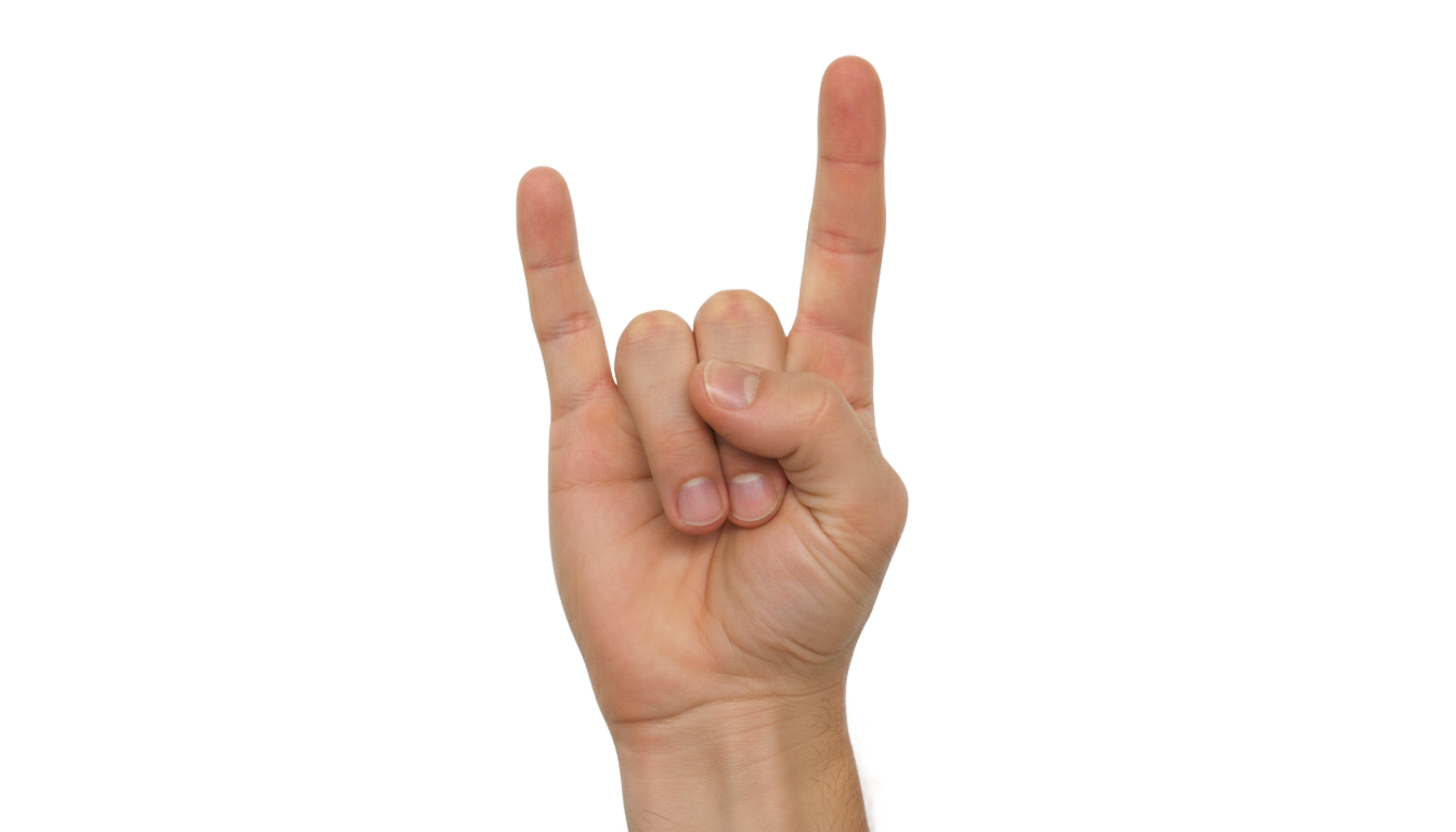 rock hand sign png PNG transparent background