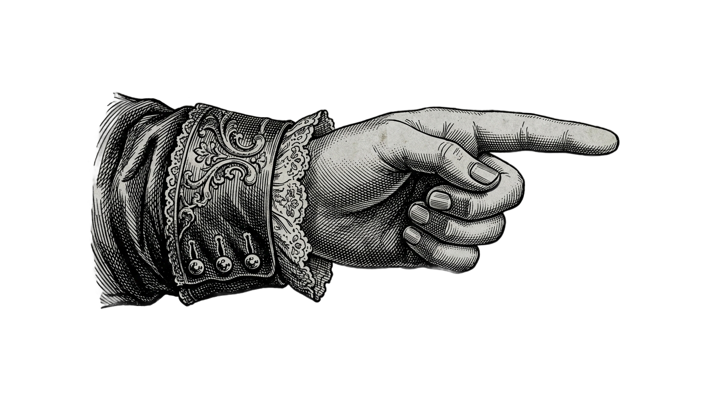vintage pointing hand png PNG transparent background