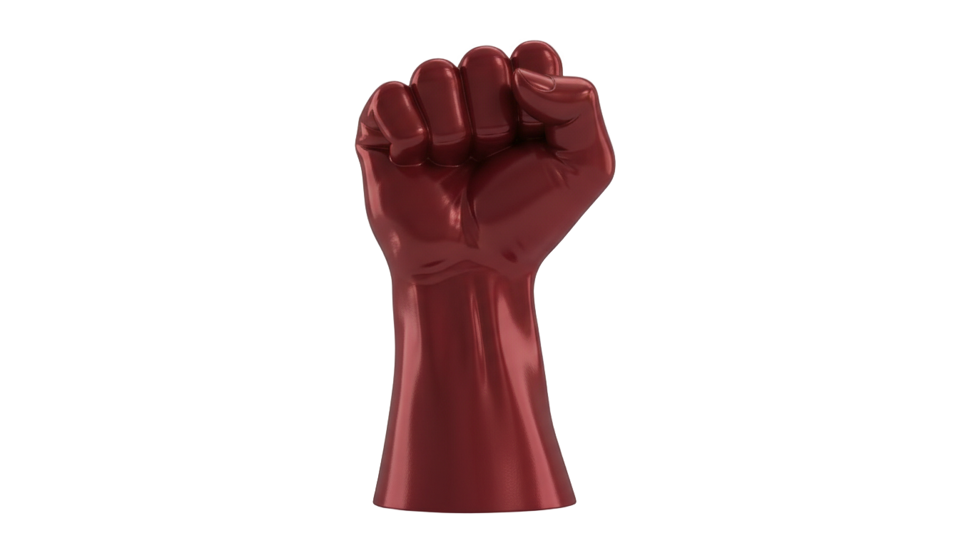 red fist png PNG transparent background