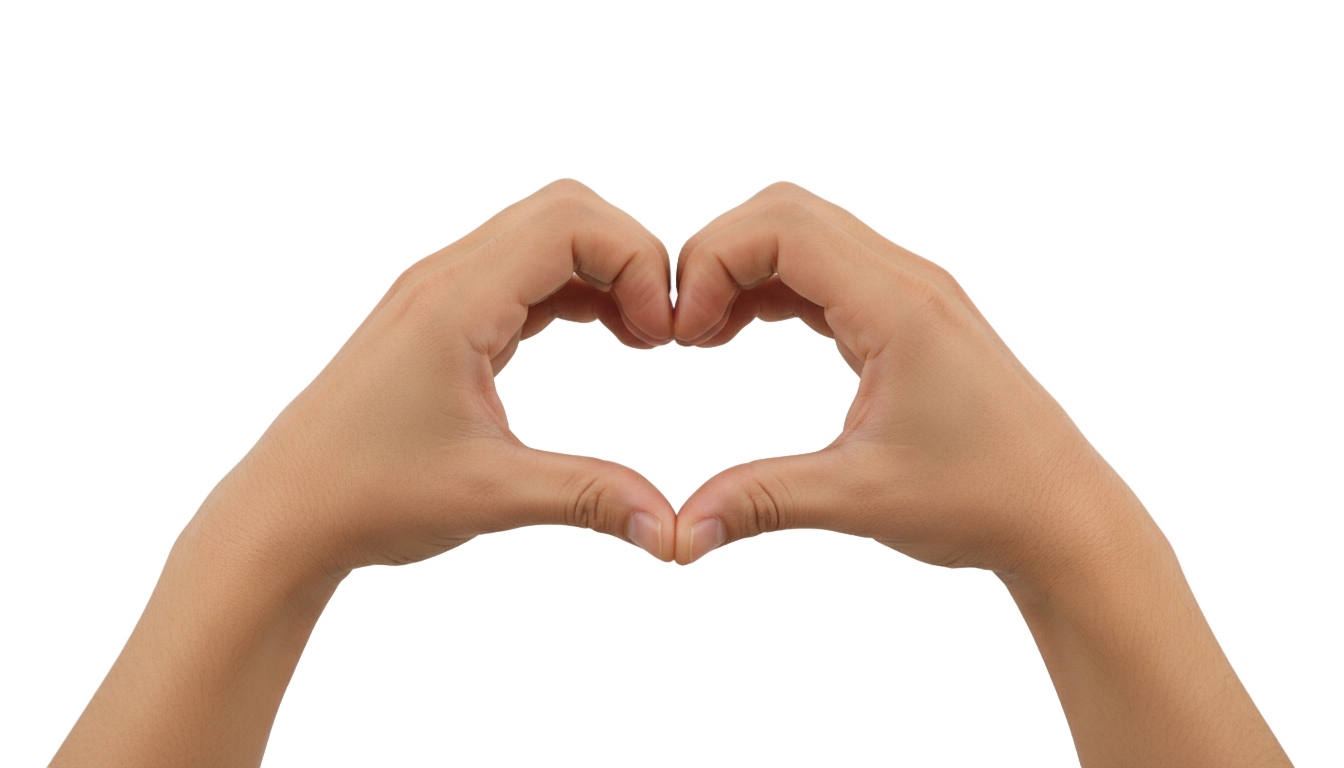 heart hands png PNG transparent background