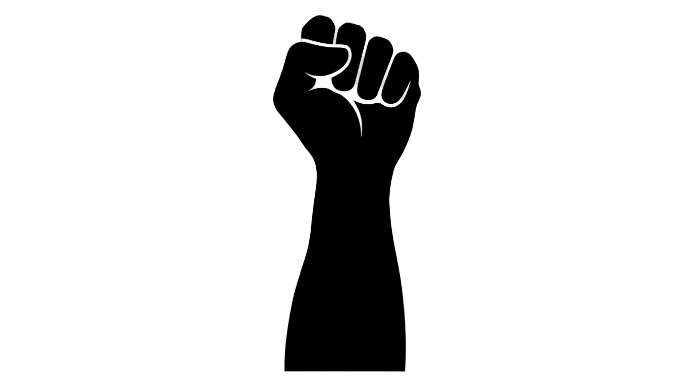 black pride fist png PNG transparent background