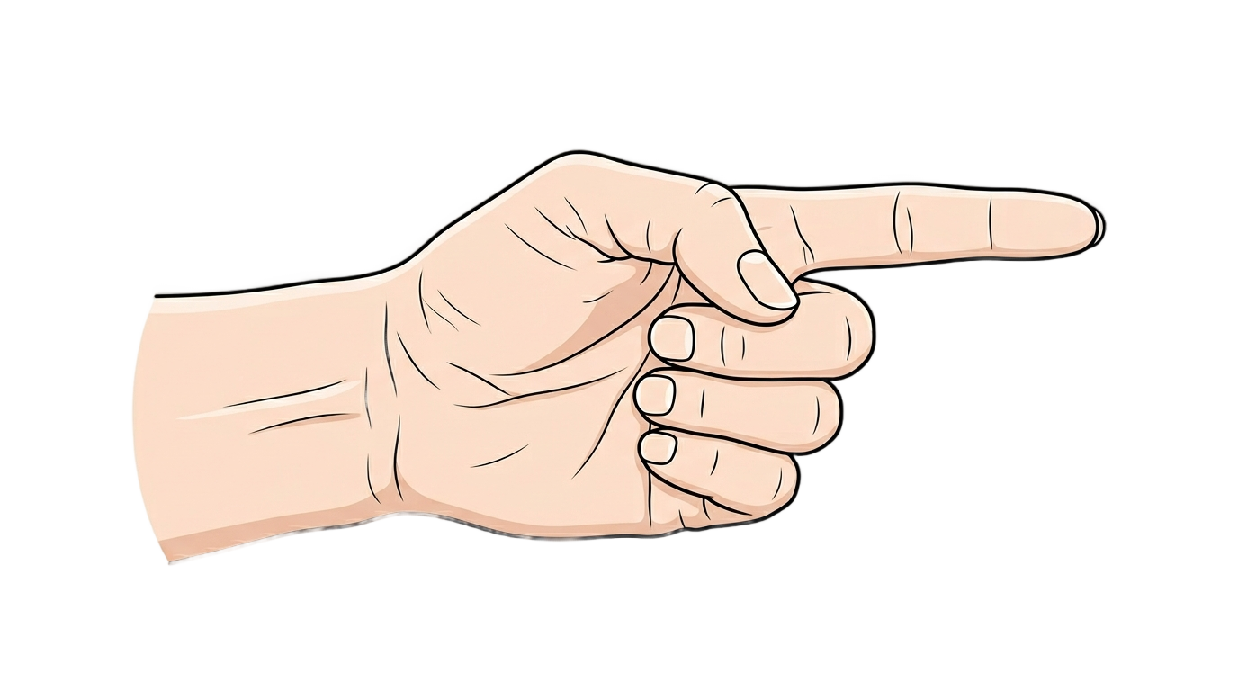 pointing hand icon png PNG transparent background