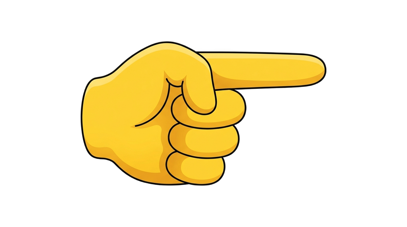 pointing hand emoji png PNG transparent background