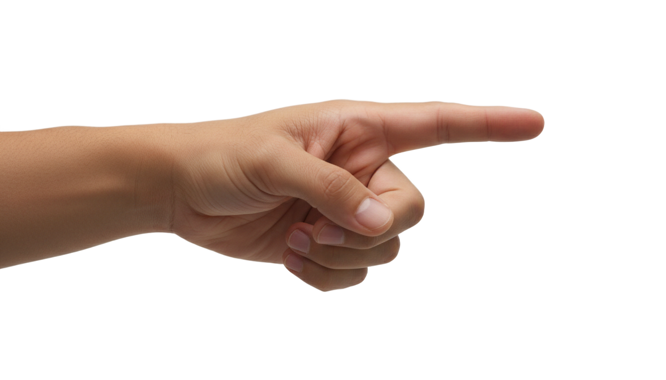 hand pointing png PNG transparent background