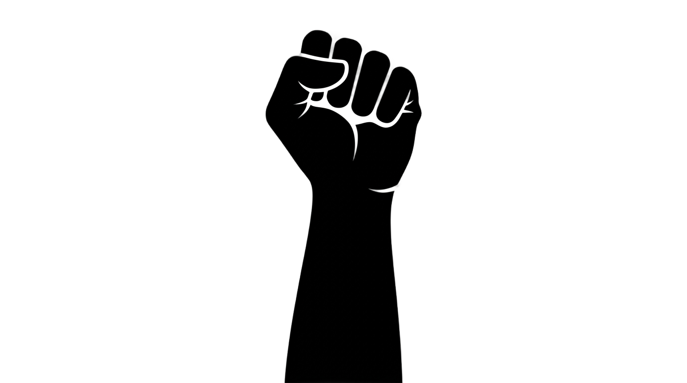 raised fist silhouette png PNG transparent background