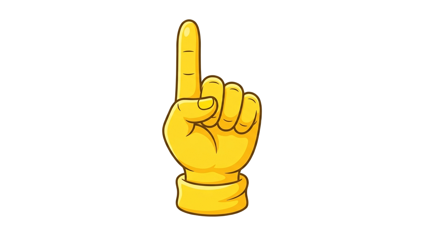 hand pointing up emoji png PNG transparent background