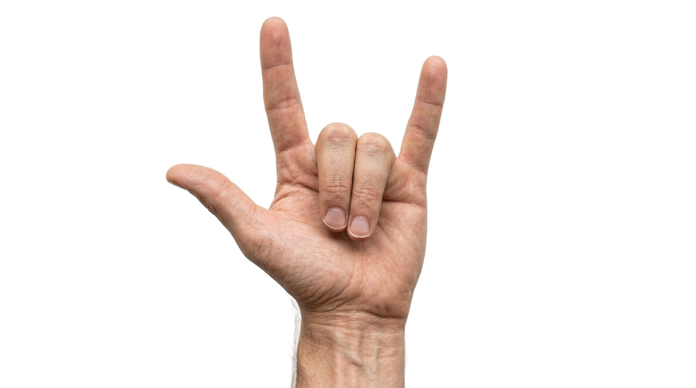 rock and roll hand sign png PNG transparent background